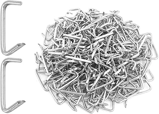 1000Pcs 1" Galvanized Hog Rings Assortment Kit, Professional Hog Rings Installation Kit for Bungee Shock, Cords, Animal Pet Cage