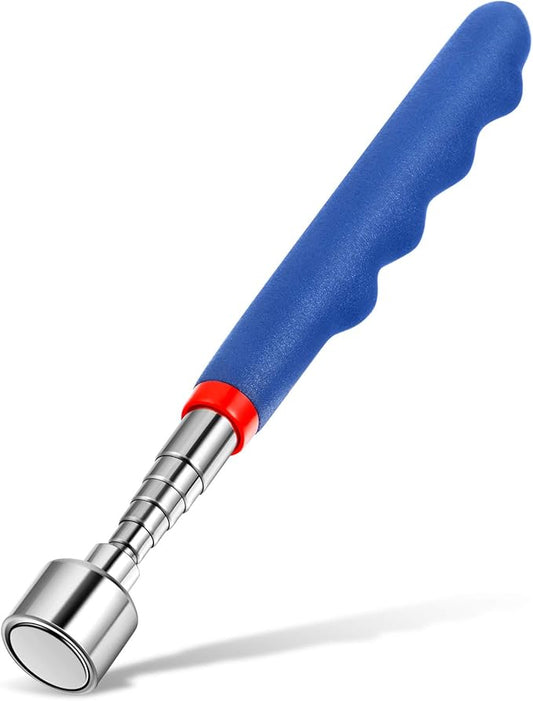 Telescoping Magnetic Pickup Tool 20 Lbs Magnet Extension Tool Telescoping 30 Inch Extendable Stick Gadget for Men Suitable for Birthday Father's Day Christmas(Blue,1 Piece)
