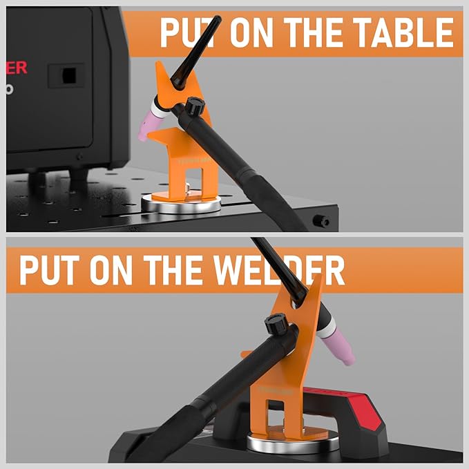 YESWELDER Magnetic TIG Welding Torch Holder Support Welder Stand for TIG Torch Welding Gun Holder with Strong Magnet Base