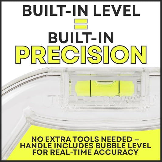 Tech Trowel Concrete Trowel Handle Clear Polycarbonate Handle with Built-in Level, USA Patented Concrete Finishing Tool for Flat and Sloped Surfaces, No Blade Included