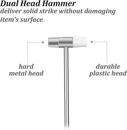 Small Hammer with Dual Heads, Jewelry Mallet Hammer, Little Mallet for crafts, Watch, Tuning, Woodworking, Handcraft, Leather, Instruments