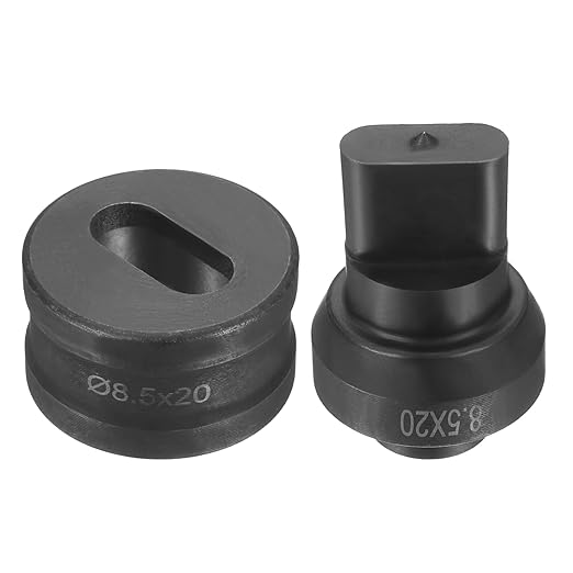 HARFINGTON Hydraulic Hole Punch Die 過8.5횞20mm Oval Hole 40Cr Steel Electric Punching Kit for CH60 Electric Punching Machine, Black