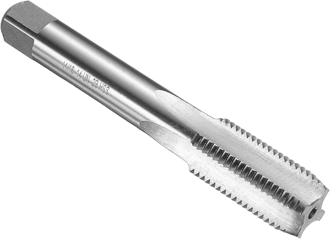 uxcell Hand Bottom Tap 11/16-14 UNS 2B Thread Bottoming Style Threading Taps High Speed Steel HSS6542 Straight Flutes Screw Tapping Tool