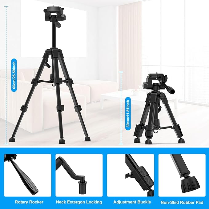HYCHIKA Laser Level 360° Self Leveling, Laser Tool with Tripod (29-1/2 In), High Brightness Green Cross Line Laser for Construction, Renovation, Floor Tile, Picture Hanging, Class II, <1mW