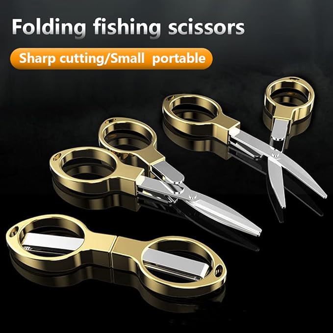 Folding Scissors, TSA Compliant and Portable, Compact, Safe Travel Scissors, Stainless Steel Retractable, 1 Pcs