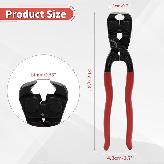 8 Inch End Cutting Pliers, Heavy Duty Nail Puller Pliers, CRV End Nippers, Carpenters Pincers, End Snips for Cutting Wires or Pulling Nails