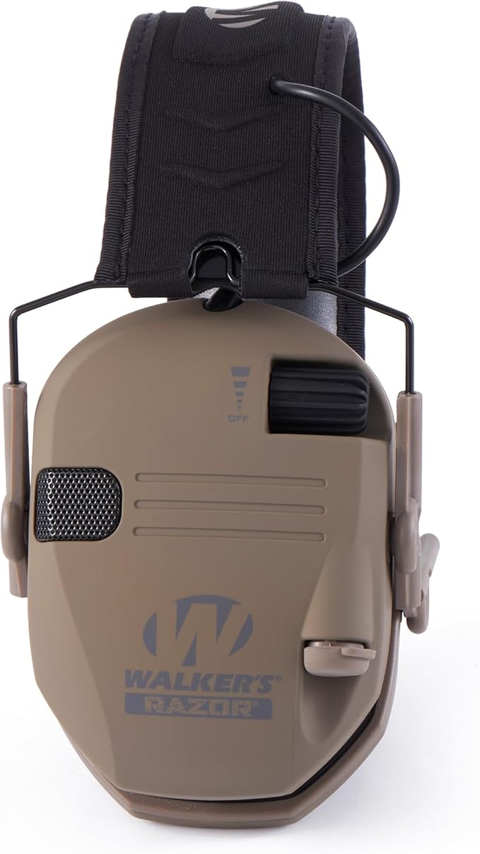 Walker's Razor Slim Ultra Low Profile Compact Design Adjustable Range Shooting Hunting Hearing Protection Electronic Earmuffs