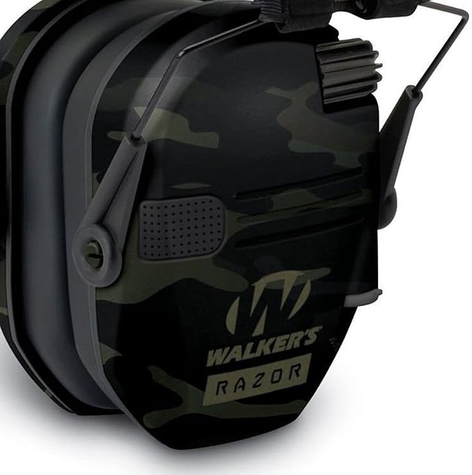 Walker's Razor Slim Ultra Low Profile Compact Design Adjustable Range Shooting Hunting Hearing Protection Electronic Earmuffs