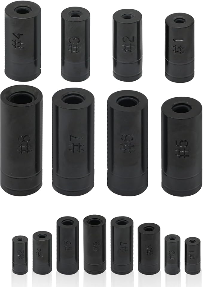 8PC 70500 Tap Socket Set Use with 1/4" & 3/8" Drive, Fit Fractional MCTI Standard Tap thru 1/2" & 1/8" NPT taps Metric Tap thru 12mm Manufactured to MCTI Standard