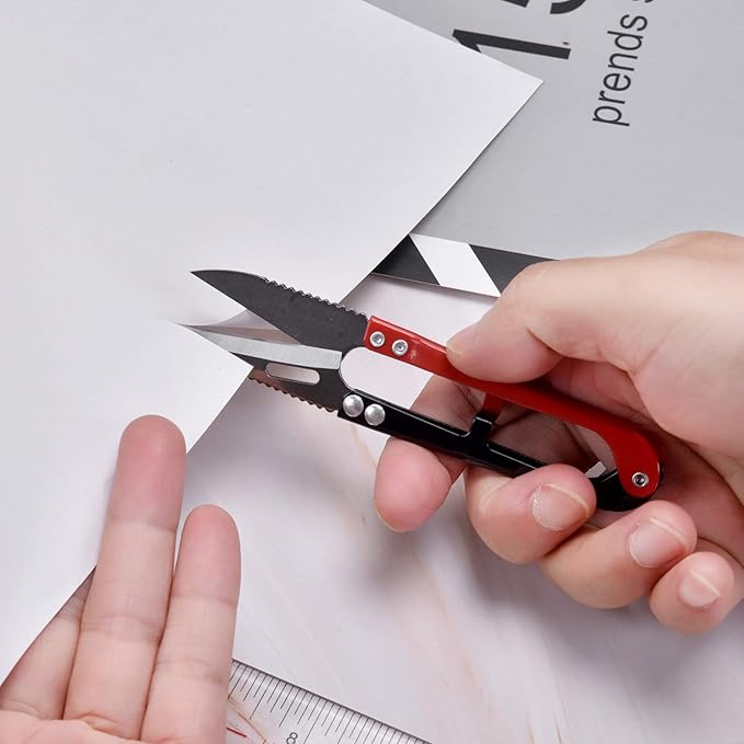 ESHATO 12 Pack Yarn Thread Craft Scissors Cutters for Sewing, 4.3 Inch Mini Small Snips Trimming Nipper for Office Home School Stitch DIY Supplies