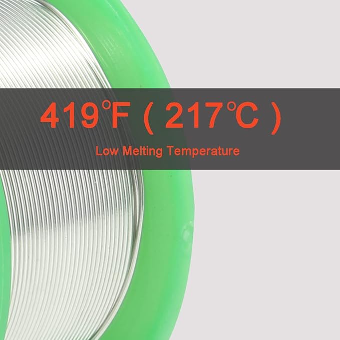 Lead-Free Solder Wire Thin 0.8mm 100g Electronics Soldering Rosin Flux Core Fine Gauge 0.032in Diameter Electrical Solder Unlead No Lead RoHS Sn99 Ag0.3 Cu0.7 Flow Well Soldering Wire