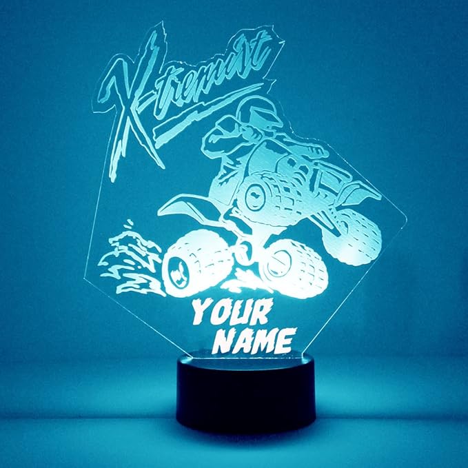 Transportation Custom LED Sign Night Light Lamp with Remote, Light Up Display with Personalized Name or Image, Customized and Made in The USA, Clear Acrylic Design Home Decor with 16 Colors, 4 Modes