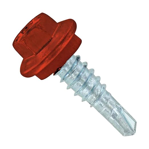 Fasteners Plus ST Fastening #14 x 7/8" Maxx Steelbinder Metal Roofing Stitch Screws Metal-to-Metal Rustic Red (Pack of 250)