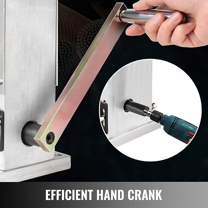 Happybuy Manual Wire Stripping Machine 0.06-0.98 inches, Wire Stripper Machine with Hand Crank Portable, Wire Stripping Tool Aluminum Construction,for Scrap Copper Recycling