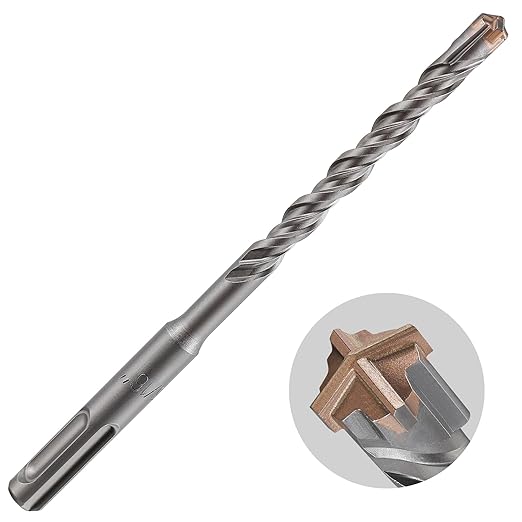 5pcs 5/16" X 6"-4" Cross-Type Double Thread Carbide Drill Bits for Concrete, Brick, Stone, Hammer Drill