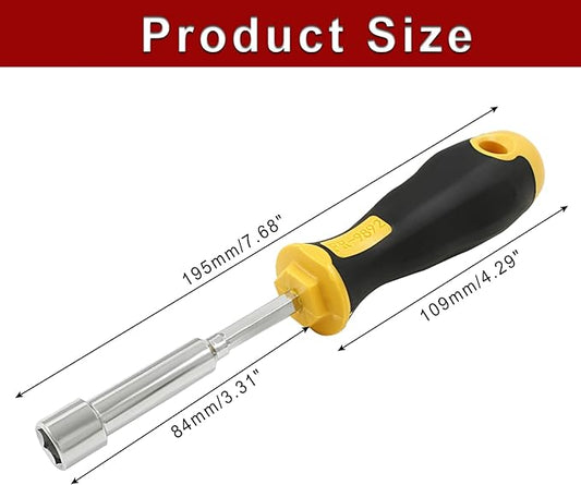 10mm Socket Wrench Screwdriver, High-Carbon Steel Hex Nut Driver Key Hand Tool for DIY, Hand-Making
