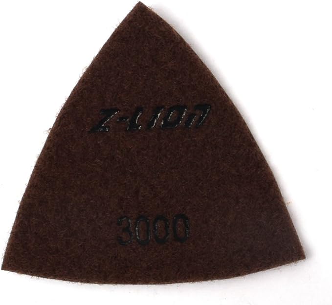 Triangular Resin Sanding Pads Grit 3000 for Oscillating Tools by Z-LION