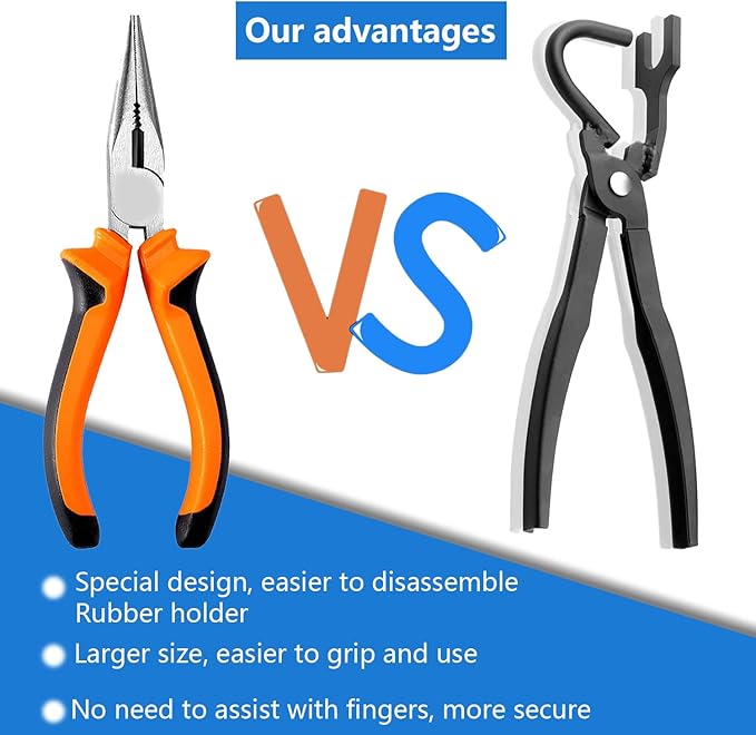 Exhaust Hanger Removal Tool,Rubber Bracket and Exhaust Hanger Separation Exhaust Pliers,Compatible with All Exhaust Rubber Hangers