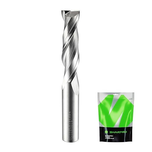 Spiral Upcut Router bit 1/2 Shank, 1/2 Upcut Spiral Router Bit Extra Long, Up Cut Spiral Router Bits 1/2 Shank,Solid Carbide Router Bits 1/2, Ideal for Wood Inlay, Plunge Plastic