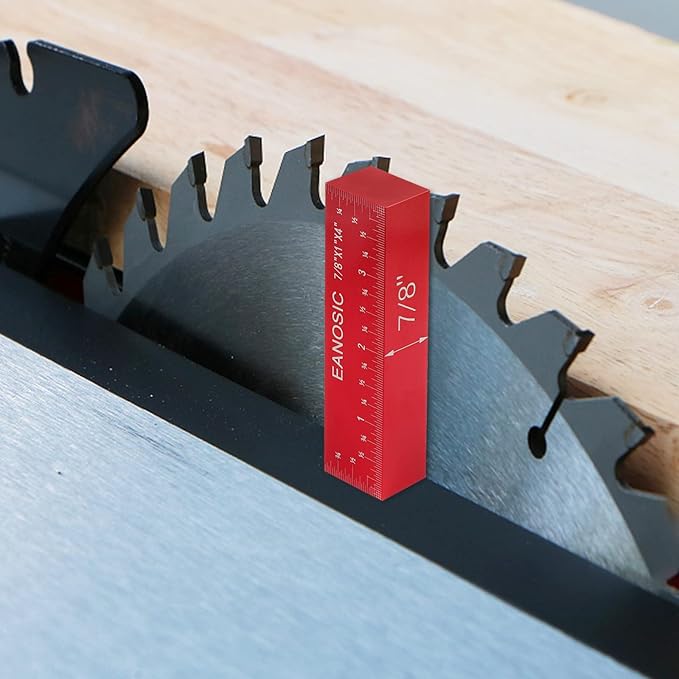 Setup Blocks Height Gauge Set, 8pcs Precision Aluminum Setup Bars for Router and Table Saw Accessories Woodworking Set Up, Bars Include Laser Engraved Size Markings (Extra Long 4 Inch)