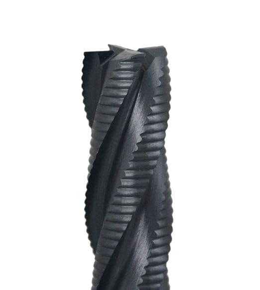 Accusize Industrial Tools 1/2'' Fine Tooth M42 8% Cobalt Tialn Roughing End Mill, 1/2'' Shk Dia, 1-1/4'' Flute Length, 3-1/4'' Oal, 4 Flute, 1104-0012