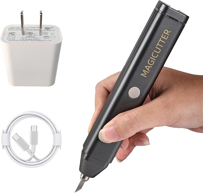 Ultrasonic Knife Cutter, Multifunctional Plastic Cutting Tool with 40 Pcs Replacement Blades,Operates only When plugged in No Battery Needed