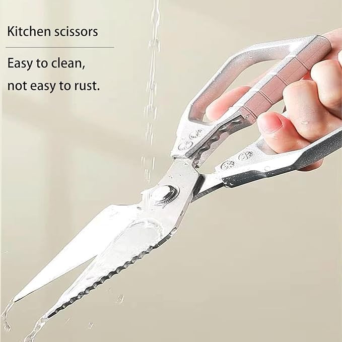Kitchen Scissors all Purpose, Stainless Steel Kitchen Shears, Meat Scissors Heavy Duty Sharp Shears, Kitchens Accessories Cooking Shear for Meat Chicken Fish Poultry Herb Bread
