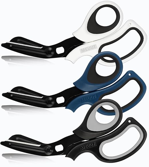 MEUUT 8 inches All Purpose Scissors Multipurpose Heavy Duty Shears, Forged Stainless Steel Utility Scissors Industrial Shears Kitchen Scissors for Household, outdoors, EMT