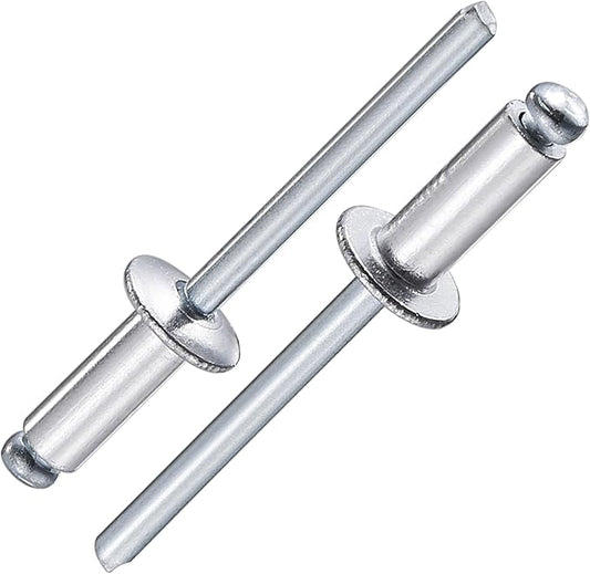 (300Pcs) 1/8"x1/2" Aluminum blind pro Rivets,Aluminum Grip and Steel Mandrel