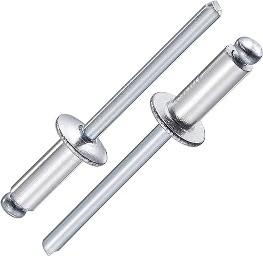 (150Pcs) 1/4"x1/2" Aluminum blind pro Rivets,6.5X13mm Aluminum Grip and Steel Mandrel