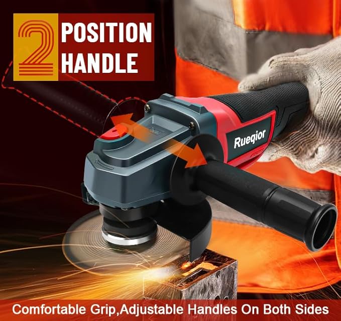 Cordless Angle Grinder for Milwaukee M18 18V Battery, 4-1/2" Brushless Grinder, Grinder M18 for Cutting, Griding, Polishing (No Battery) (10000 RPM)