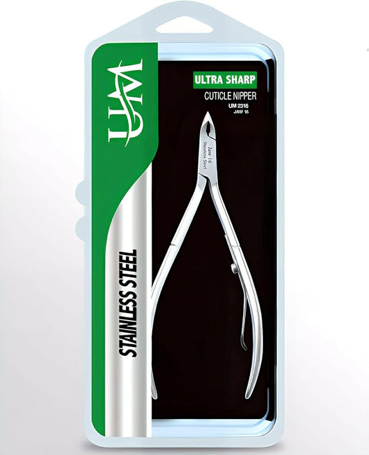 UM Supplies Cuticle Trimmer | Hangnail Remover | Extremely Sharp | Professional Cuticle Nippers | Stainless Steel | Cuticle clippers | Pedicure Manicure Tool (jaw 16)