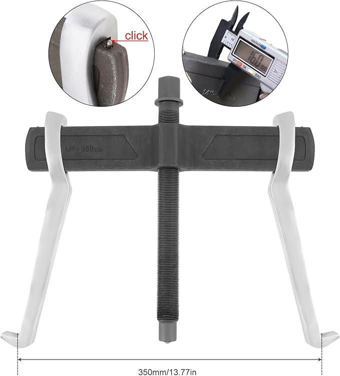 ChgImposs 14 Inch 2-Jaw Gear Puller, Adjustable CR-V Bearing Puller Gears, Removal Tool for External Internal Pulling, Puller Tool Separate Lifting Device