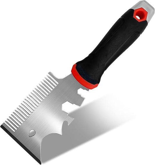 WYPROCEED 3??Multifunctional Paint Brush Comb, Stainless Steel 13-In-1 Paint Scraper Tool, Heavy Duty Paint Brush & Roller Cleaner Tool for Professional Painters & DIYers