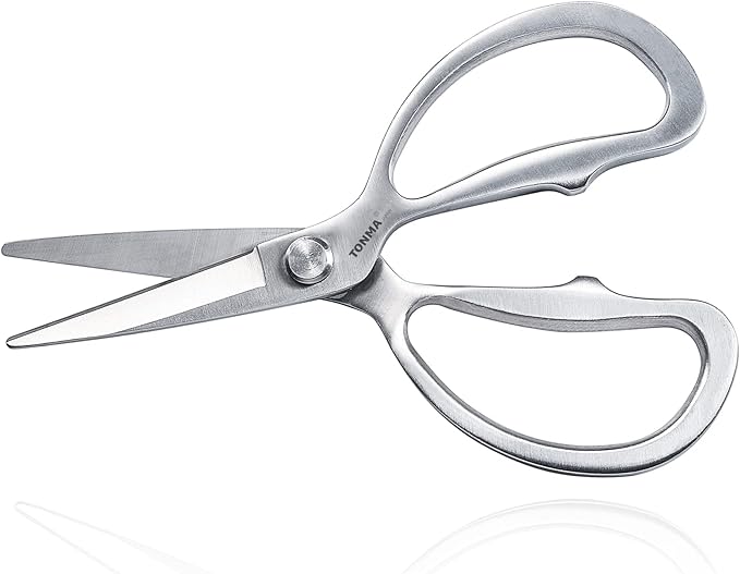 TONMA Kitchen Scissors All Purpose [Made in Japan] Solid Stainless Steel Japanese Heavy Duty Kitchen Shears for Food, Multipurpose Cooking Scissors Dishwasher Safe