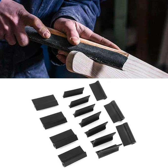 14 pcs Flexible Contour and Angle Sanding Grips Set with Rubber Pads Double Ended Contour Grinding Block for Automobiles and Wood Grinding and Polishing