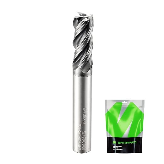 10mm Shank End Mill 10mm Cutting Dia. 4 Flutes AlCrN Coated Carbide Square CNC End Mills, Apply for Alloy Steel, Stainless Steel, and Various Cast Iron