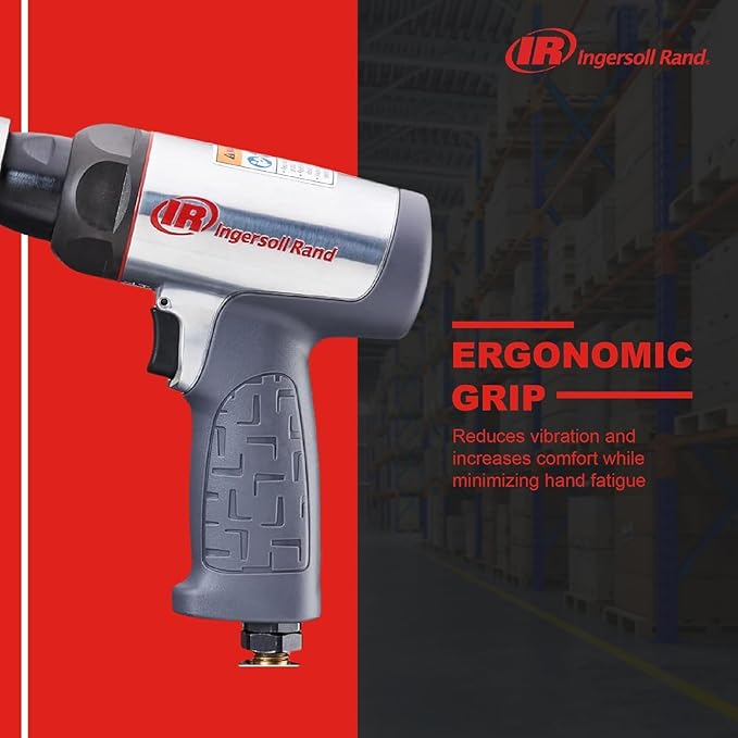 Ingersoll Rand 123MAXK Vibration Reduced Air Hammer 5-Piece Chisel Set, 3,530 BPM, 2-5/8" Stroke, Round Shank