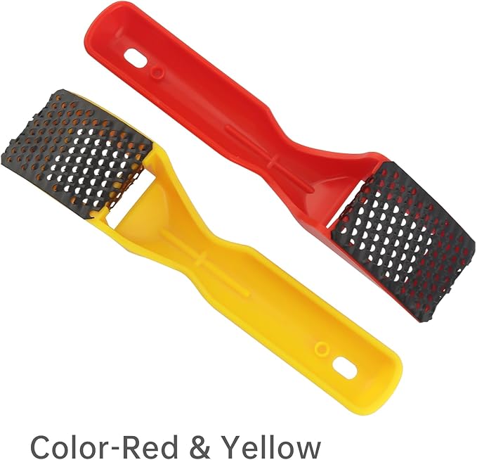 4pcs Shaver Blade Holder, Includes 8 Half-Round Shaving/Shaping Blades - Steel Rasp Block Plane, One Hand Surform Shaver Handle, Dent Repairs, Wood Fiberglass File Tool