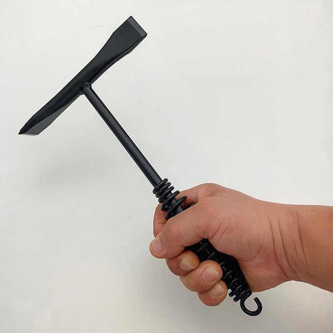 Welding Chipping Hammer with Coil Spring Handle,10.5",Cross Chisel and Vertical Chisel