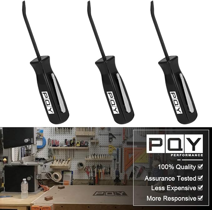 Mini Pocket Pry Bar with Pocket Clip 4.5" Length 3pcs (Black)