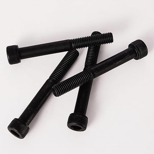 YIIFLY M12-1.75 x 75mm Socket Head Cap Screws, M12x1.75 Bolt,12.9 Grade Alloy Steel, Allen Socket Drive, Black Oxide Finish, Half Thread, Quantity 6