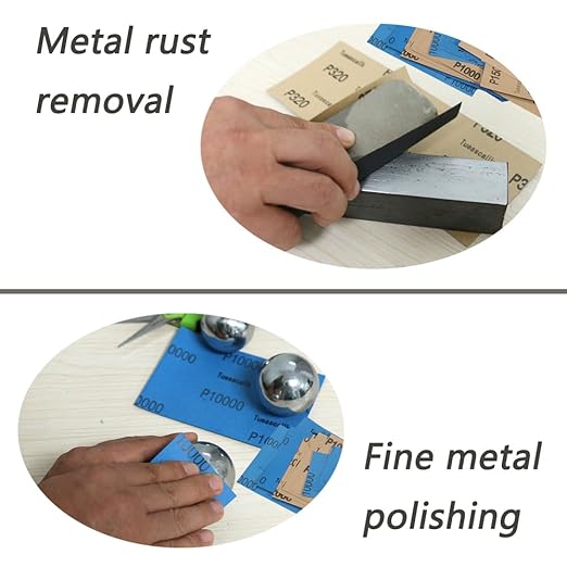 60Pcs of 9x3.6 Inch 8 Grit Mixed Packing Wet and Dry Sandpaper, Woodworking Furniture/Automobiles/Metal/Lacquer Polishing Sanding Sheets, 120/320/600/1000/1500/2000/5000/10000 Grit