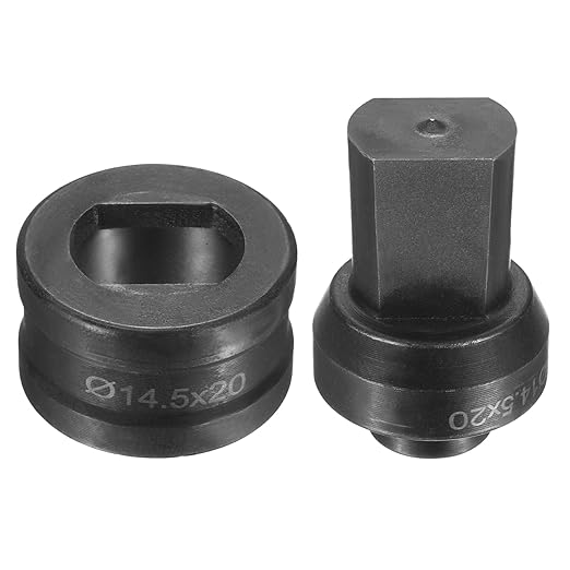 HARFINGTON Hydraulic Hole Punch Die 過14.5횞20mm Slot Hole 40Cr Steel Electric Punching Kit for CH60 Electric Punching Machine, Black