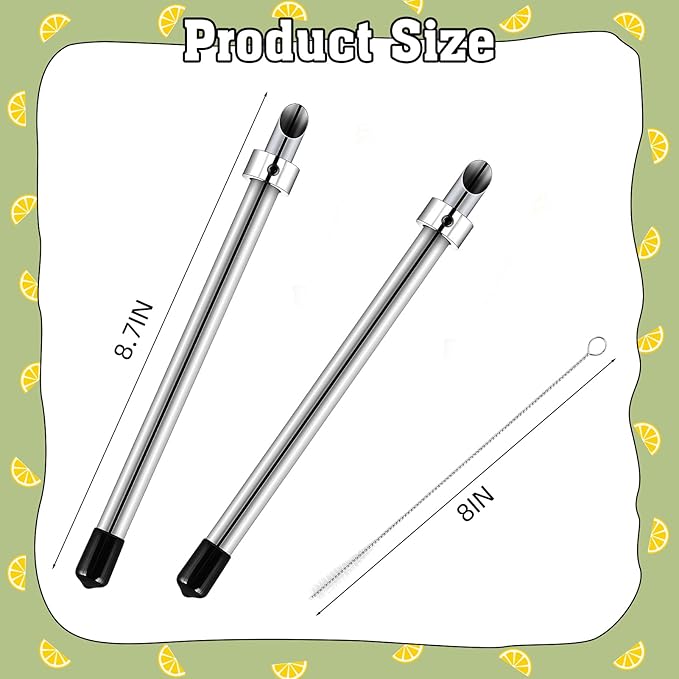 Zkptops 3 Pack Straw Puncher for Plastic Lids Lemonade Cups Stainless Steel Straw Hole Puncher for Deli Containers Fresh Squeezed Lemonade Stand Supplies Kit Includes Punching Tool Cleaning Brushes