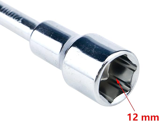 Antrader 12 mm Socket Wrench Screwdriver, High-carbon Steel Hex Nut Driver Non-Magnetic Tip Carburetor Adjustment Tool with 79mm Shaft