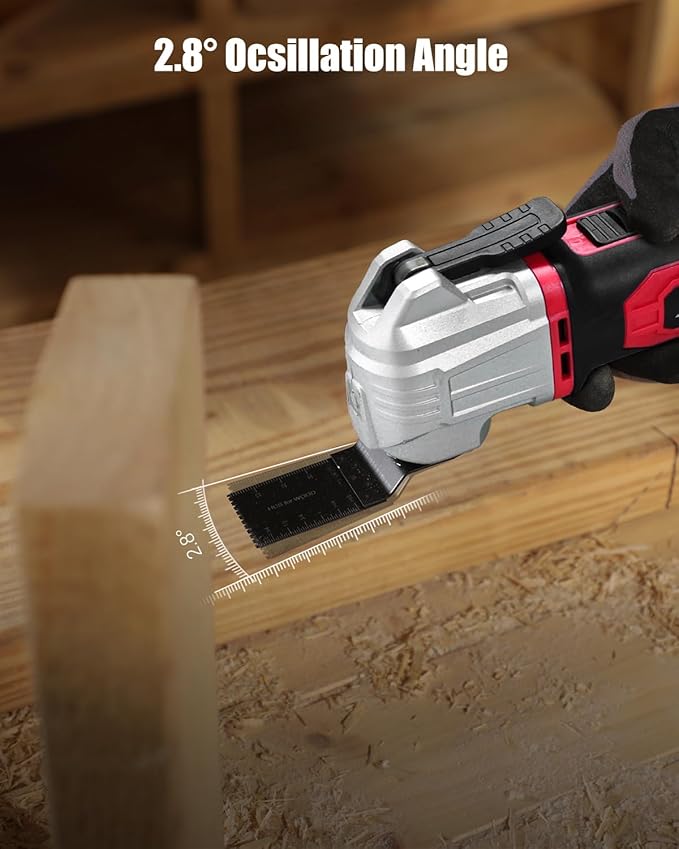AVID POWER Cordless Oscillating Tool 20V Battery Powered Oscillating Multitool with 2.8째 Oscillation Angle, Variable Speed Oscillating Saw w/ 31Pcs Accessories for Scraping/Cutting & Sanding