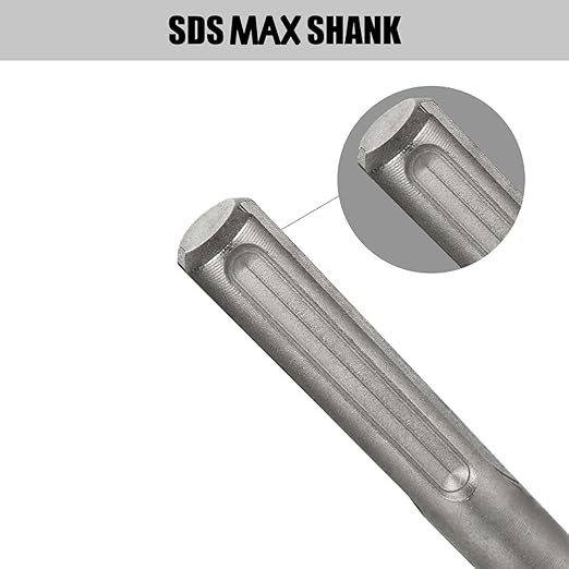 QTLCOHD 11 1/2 Inch SDS Max Bits 25 Tips Bushing Tool for Concrete Roughness Coating Remove Square Head for Rotary Hammer, Stone, Brick Wall