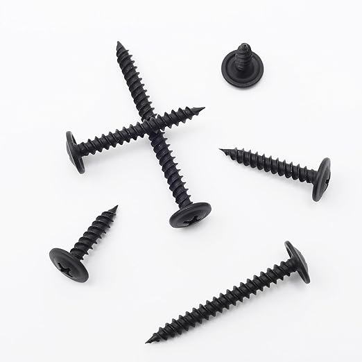 120pcs #8 횞 1??Modified Truss Head Wood Screws, Phillips Drive, Black Wood Screws, Screws with Screwdriver Bit