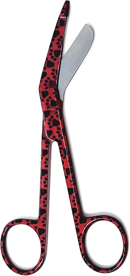 Set of 3 Assorted Pattern Nurse Doctor EMT Lister Bandage Scissors 5.5" (14cm), Stainless Steel, Premium Quality-Ideal Gift (PK5)